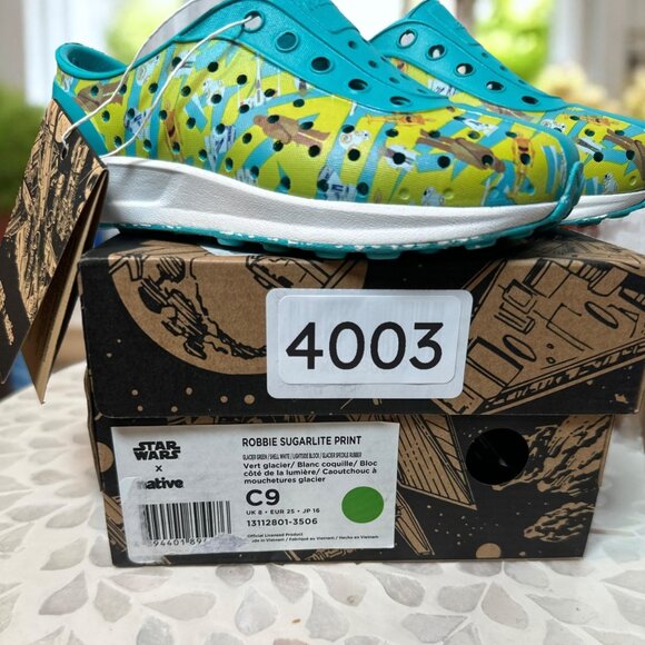 Native X Star Wars Limited Edition Kids Shoes C9 R2D2 Yoda Chewbacca Slip On - Picture 15 of 15